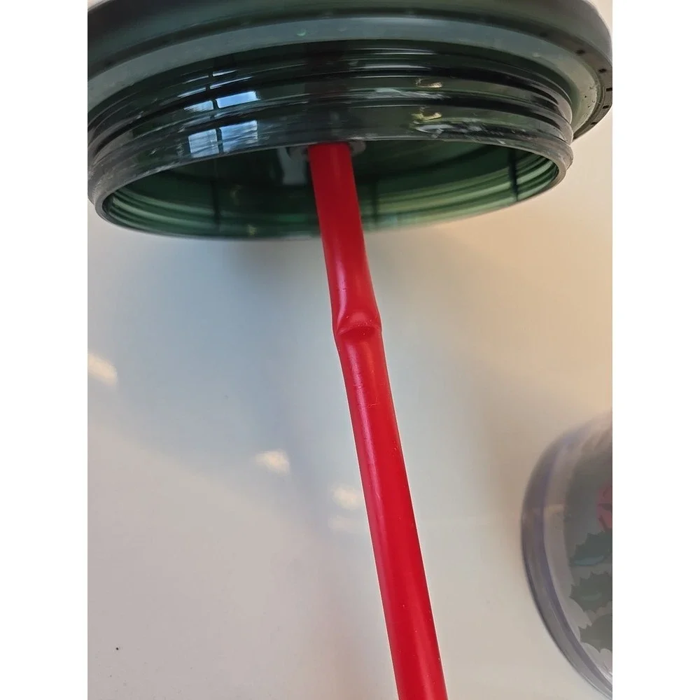 Starbucks Holiday 2022 Poinsettia Venti Tumbler (Dent On Straw)‎